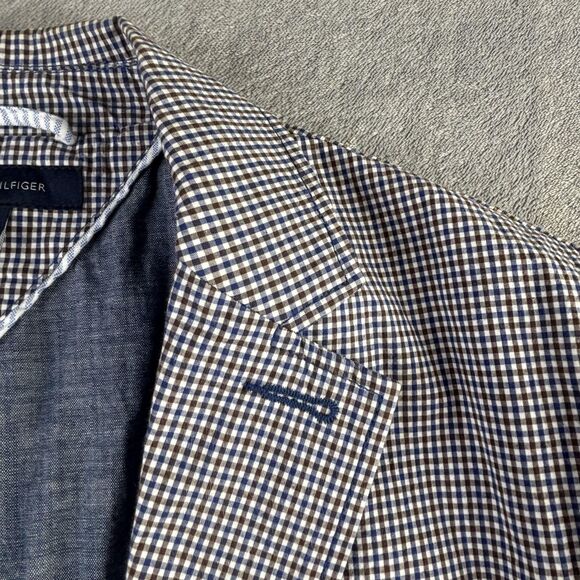 Tommy Hilfiger Sport Coat Blazer Mens Medium Gingham Special Edition Two Button - Picture 4 of 16